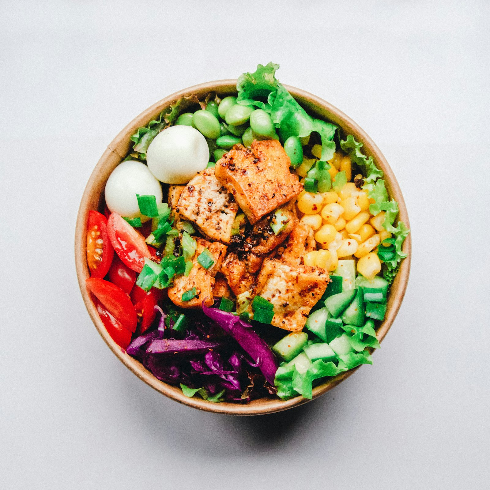 Fresh salad with microgreens