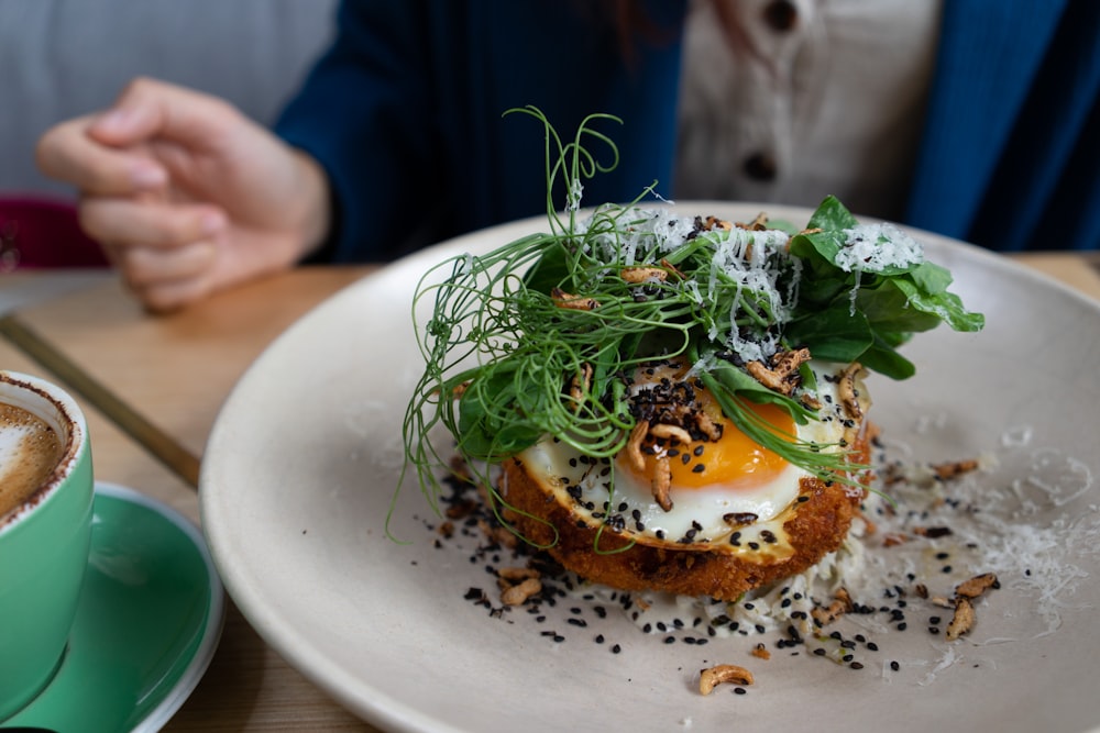 Scrambled eggs with microgreens